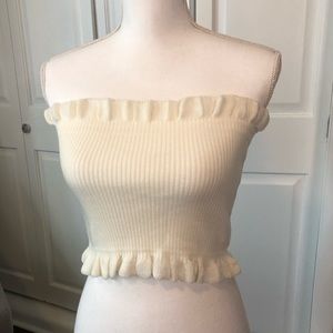 Fashion Nova White Bandeau Top